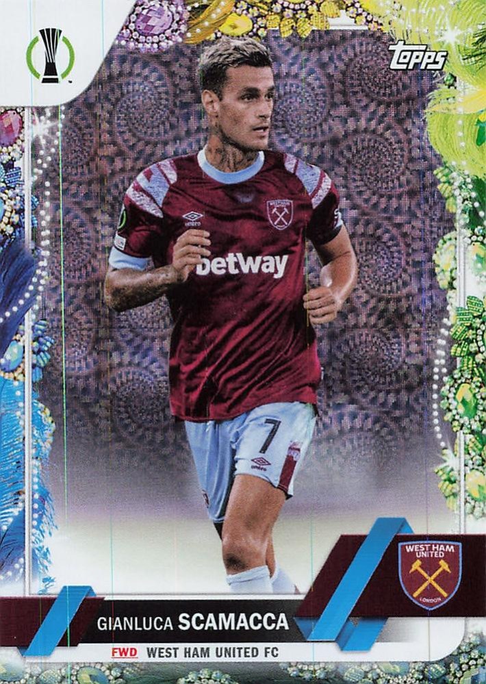 Gianluca Scamacca 2022 Topps UEFA Club Competitions Carnaval Edition
