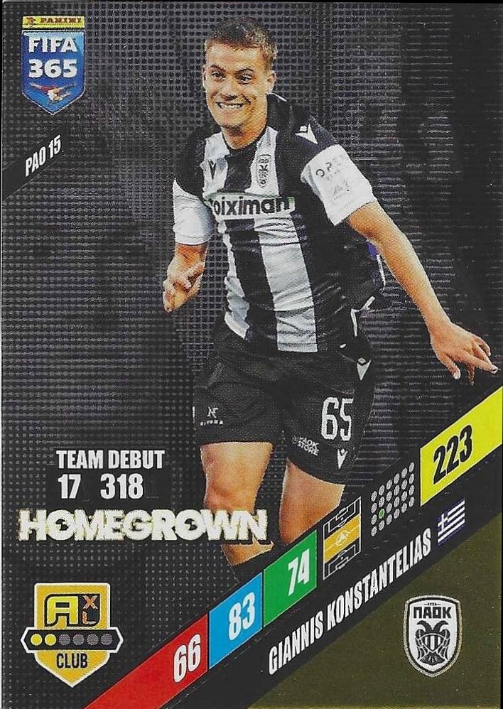 Giannis Konstantelias 2024 Panini Adrenalyn XL FIFA 365