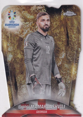 Giorgi Mamardashvili 2024 Topps Chrome UEFA Euro Gold