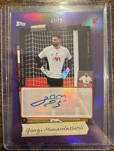 Giorgi Mamardashvili 2025 Topps Liverpool Focus /75