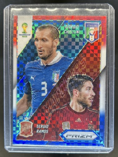 Giorgio Chiellini / Sergio Ramos 2014 Panini Prizm World Cup Rosso Bianco Blu #22