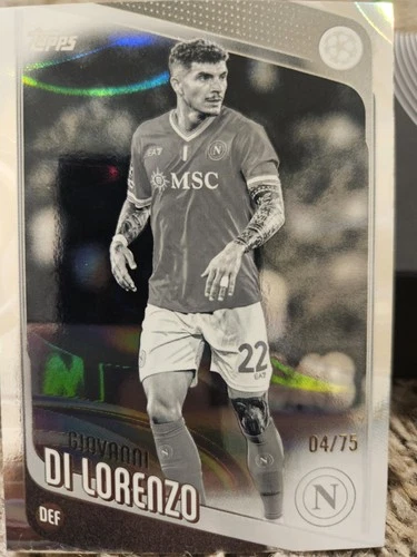 Giovanni Di Lorenzo 2025 Topps UEFA Club Competitions Black & White Foil /75