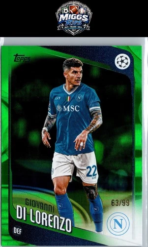 Giovanni Di Lorenzo 2025 Topps UEFA Club Green Raindrops /99