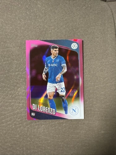 Giovanni Di Lorenzo 2025 Topps UEFA UCC Flagship Pink Flowfractor