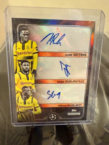 Gittens, Duranville, Guirassy 2024 Topps UCC Knockout /5