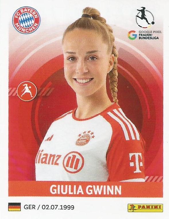 Giulia Gwinn 2023 Panini Frauen Bundesliga Stickers