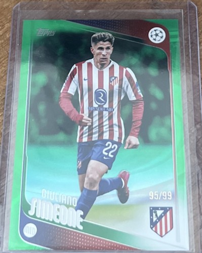 Giuliano Simeone 2025 Topps Champions League Green Refractor /99