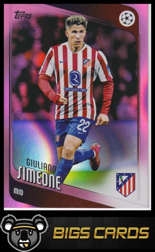 Giuliano Simeone 2026 Topps Competiciones de Clubes UEFA Rosa Neón FlowFractor