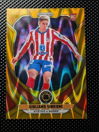 Giuliano Simeone 2025 Panini Prizm Club World Cup Gold Seismic Prizm /10