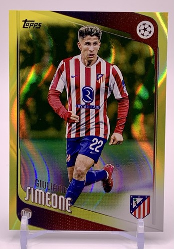 Giuliano Simeone 2025 Topps UCC Yellow FlowFractor