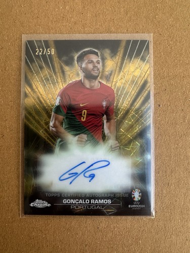 Gonçalo Ramos 2024 Topps Chrome Euro 2024 Gold Black Lazer /50