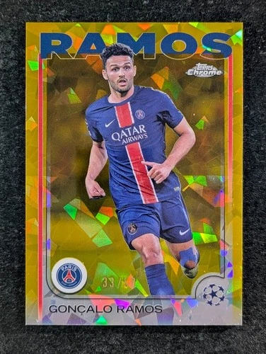 Gonçalo Ramos 2024 Topps Chrome Gold Sapphire 33/50