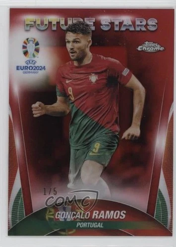Gonçalo Ramos 2024 Panini Chrome UEFA Euro Red Refractor 1/5