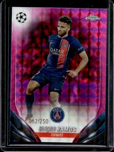 Gonçalo Ramos 2024 Topps Chrome UEFA Pink Geometric Refractor /250