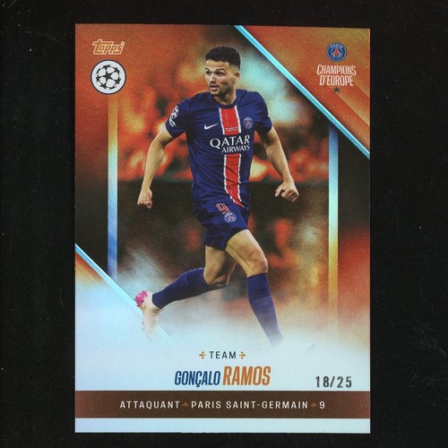 Gonçalo Ramos 2025 Topps PSG Champions D'Europe Orange /25