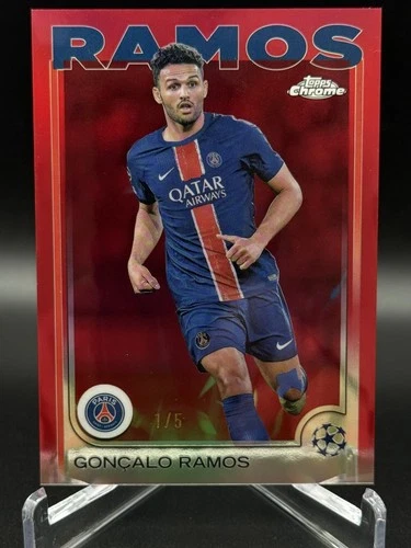 Goncalo Ramos 2024 Topps Chrome Lava Red Refractor /5