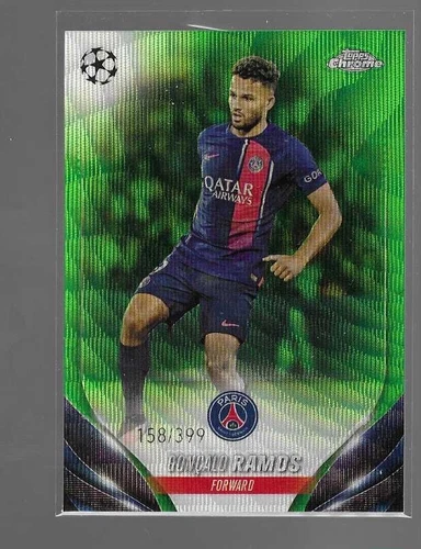 Goncalo Ramos 2023 Topps Chrome UEFA Champions League Green Wave /399