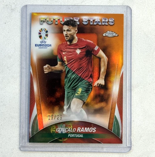 Goncalo Ramos 2024 Topps Chrome UEFA Euro Orange Refractor /25