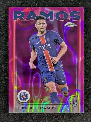 Goncalo Ramos 2024 Topps Chrome UEFA Pink Lava Refractor /250