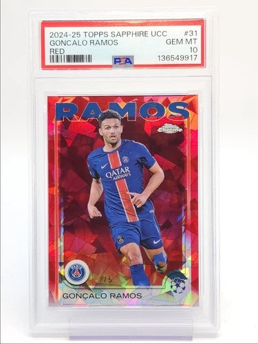 Goncalo Ramos 2024 Topps Chrome UEFA Sapphire Red /5