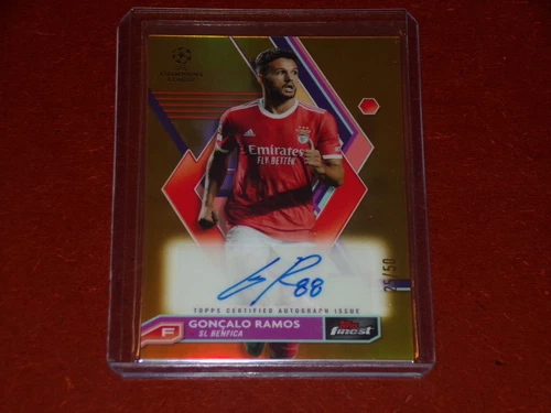 Goncalo Ramos 2023 Topps Finest Gold Refractor /50