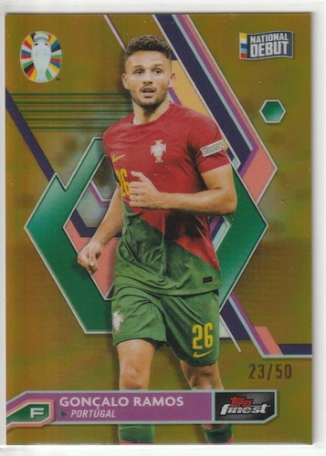 Goncalo Ramos 2023 Topps Finest Gold Refractor /50