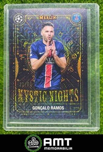 Goncalo Ramos 2024 Topps Merlin Chrome Mystic Nights Gold Mojo /50