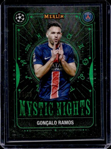 Goncalo Ramos 2024 Topps Merlin Chrome UCC Green Refractor /99