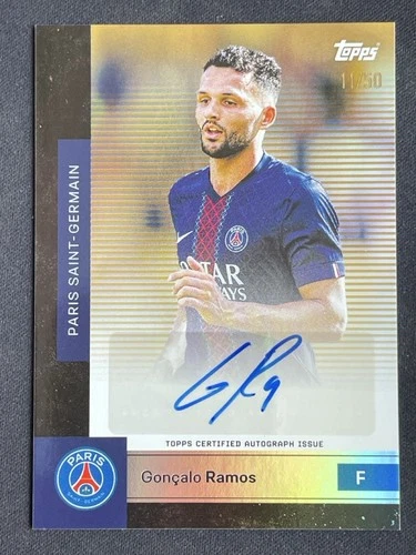 Goncalo Ramos 2025 Topps PSG Team Set Gold /50