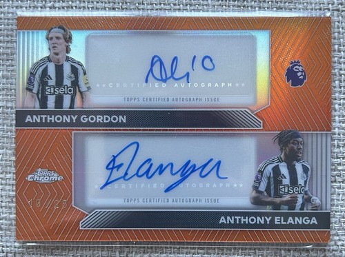 Gordon & Elanga 2026 Topps Chrome Premier League /25