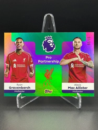 Gravenberch & Mac Allister 2025 Topps Premier League Green /99