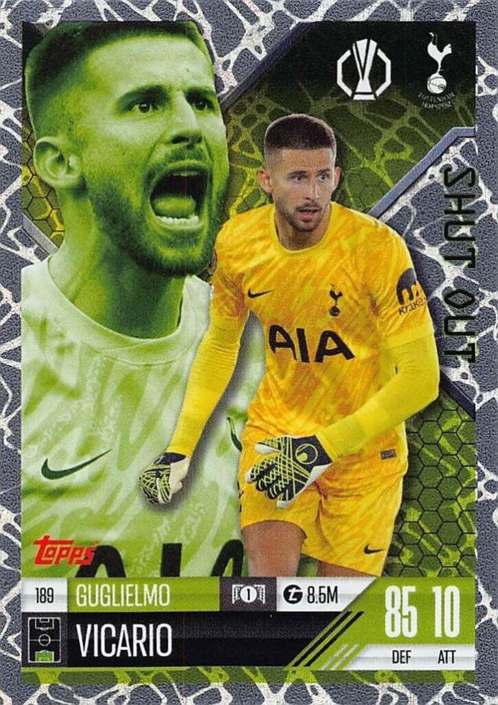 Guglielmo Vicario 2024 Topps Match Attax UEFA Club Competitions Extra