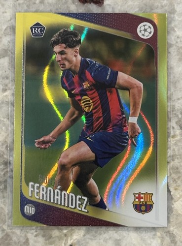 Guille Fernandez 2025 Topps UEFA Champions League Yellow Flowfractor Foil