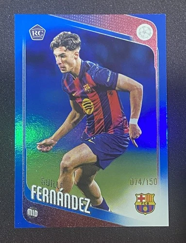 Guille Fernández 2025 Topps UEFA Club Competitions Blue Foil /150