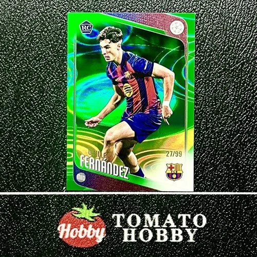 Guille Fernández 2025 Topps UEFA Club Competitions Gocce di Pioggia Verdi /99