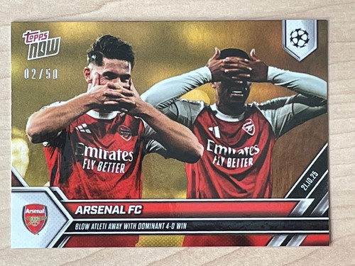 Gyokeres and Gabriel 2025 Topps NOW Gold Foil /50