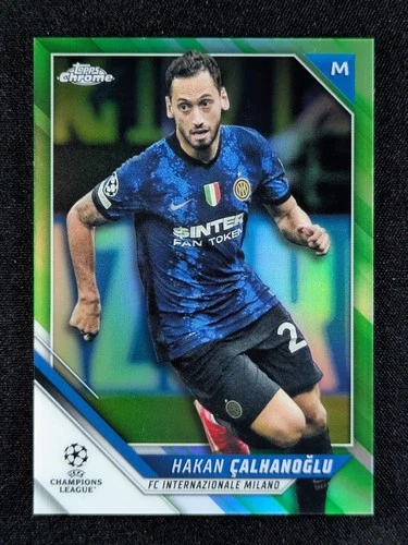 Hakan Calhanoglu 2021 Topps Chrome Neon Green Refractor /99