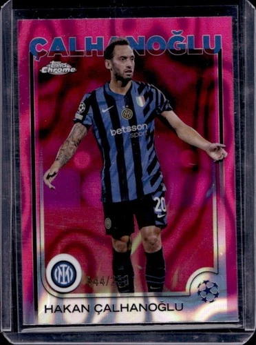 Hakan Calhanoglu 2024 Topps Chrome UEFA Pink Lava Refractor /250