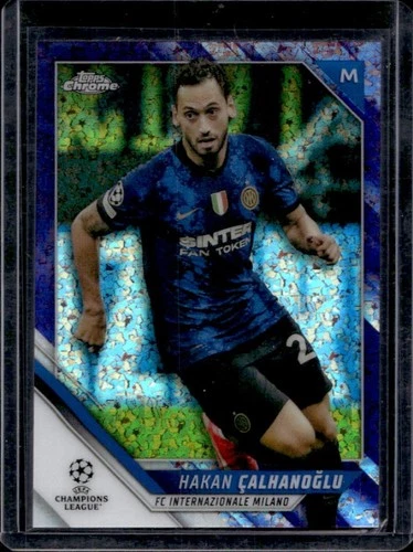 Hakan Calhanoglu 2021 Topps Chrome UEFA Purple Mini Diamond Refractor /250