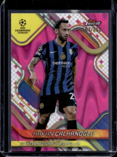 Hakan Calhanoglu 2024 Panini Finest Pink Raywave Refractor /250