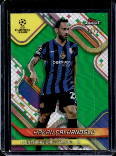 Hakan Calhanoglu 2024 Topps Finest UEFA Green Refractor /99
