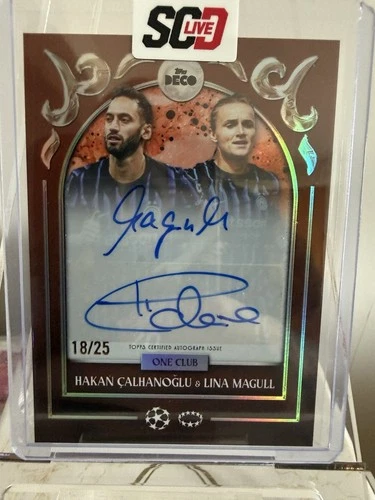 Hakan Calhanoglu & Lina Magull 2024 Topps Deco /25