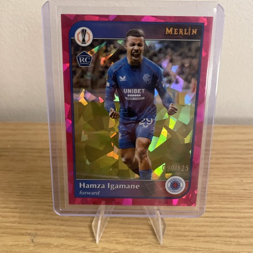 Hamza Igamane 2024 Topps Merlin Chrome Magenta Atomic Refractor /125