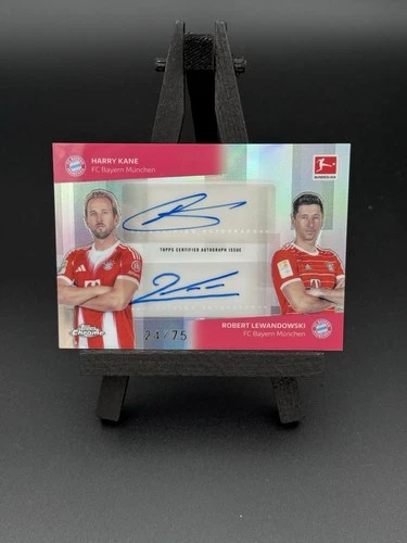 Harry Kane and Robert Lewandowski 2025 Topps Chrome /75