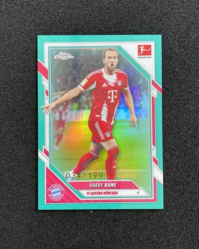 Harry Kane 2025 Topps Chrome Bundesliga Aqua /199