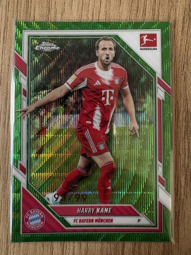 Harry Kane 2025 Topps Chrome Bundesliga Green Wave /99