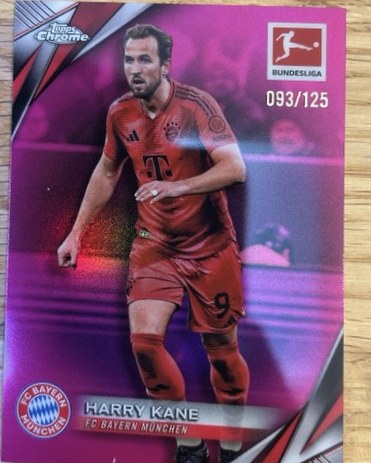 Harry Kane 2024 Topps Chrome Bundesliga Pink Refractor /125