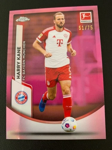Harry Kane 2024 Topps Chrome Bundesliga Pink Refractor /75