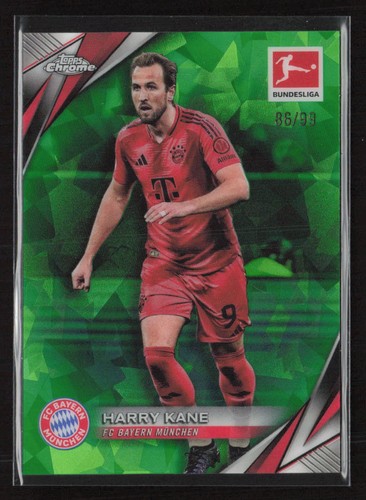 Harry Kane 2024 Topps Chrome Bundesliga Sapphire Green Refractor /99