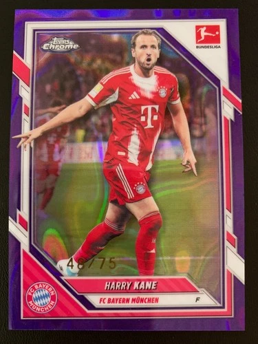 Harry Kane 2025 Topps Chrome Bundesliga Violet Lava Refractor /75